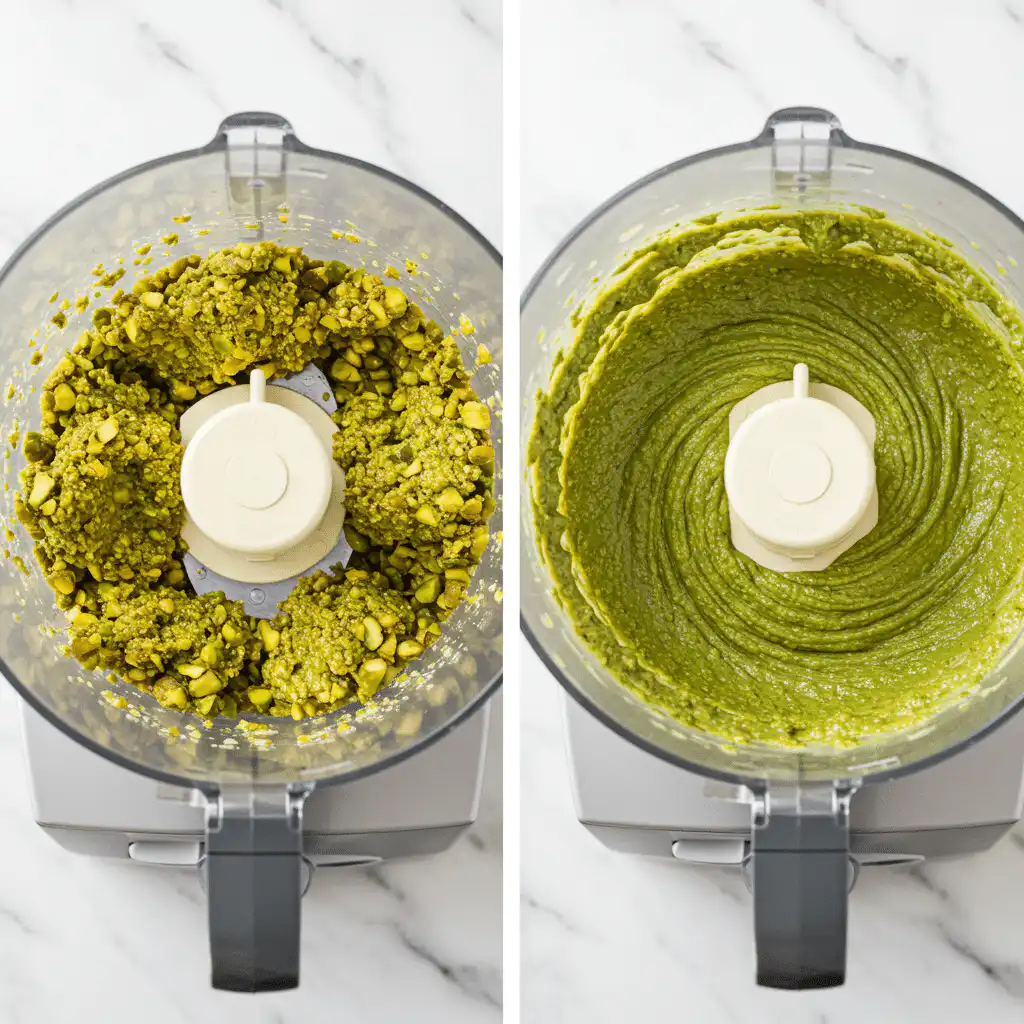 Pistachio Butter Creamy – The Ultimate Guide to This Rich, Nutty Spread 7 food processor blending roasted pistachios into creamy butter