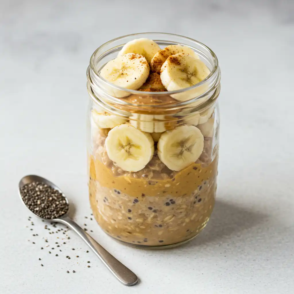 Meal Prep Breakfasts: Easy Make-Ahead Recipes That Last All Week 6 Peanut butter overnight oats jar for Meal Prep Breakfasts