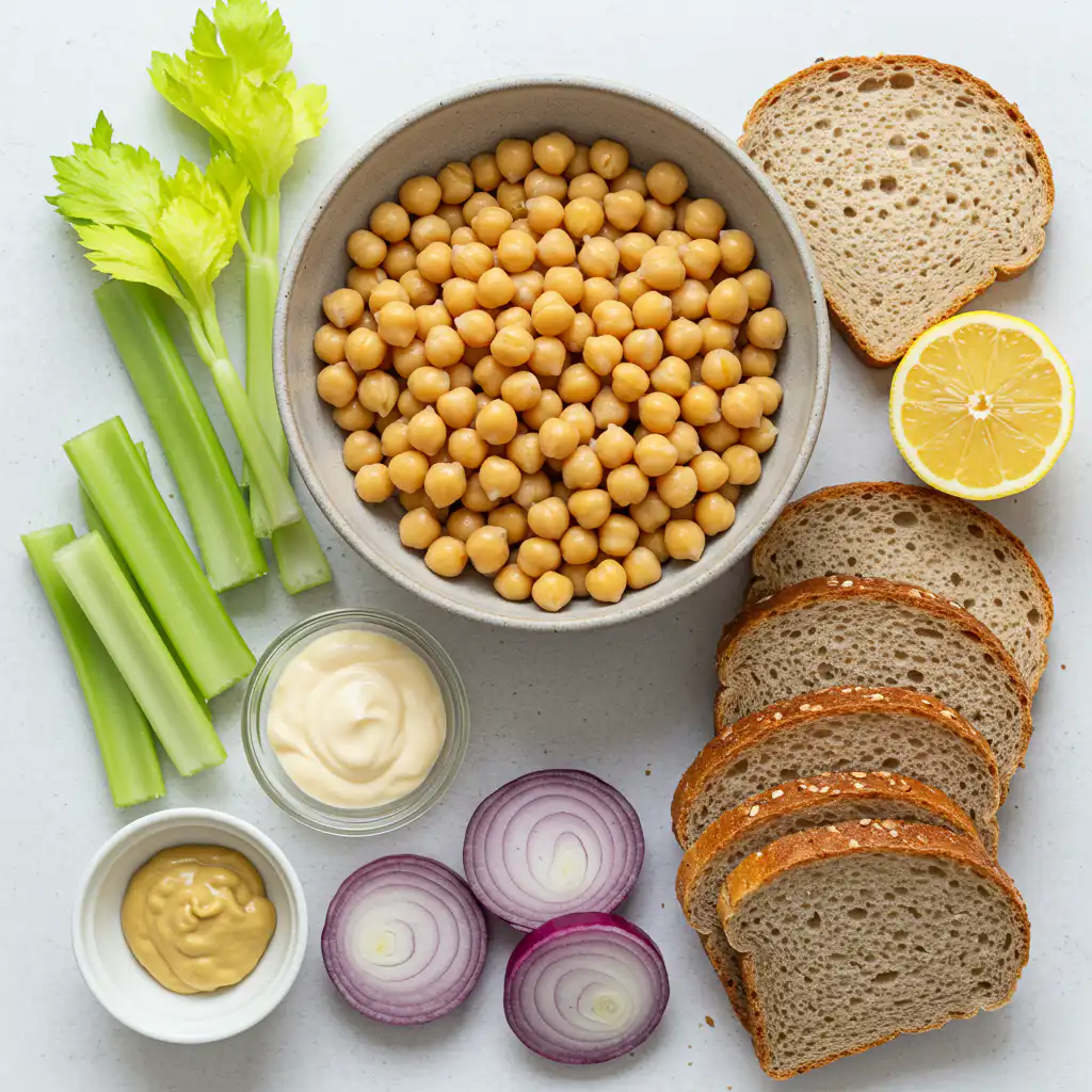 Chickpea Salad Sandwiches – Quick, Healthy & Delicious 6 Chickpea Salad Sandwiches ingredients