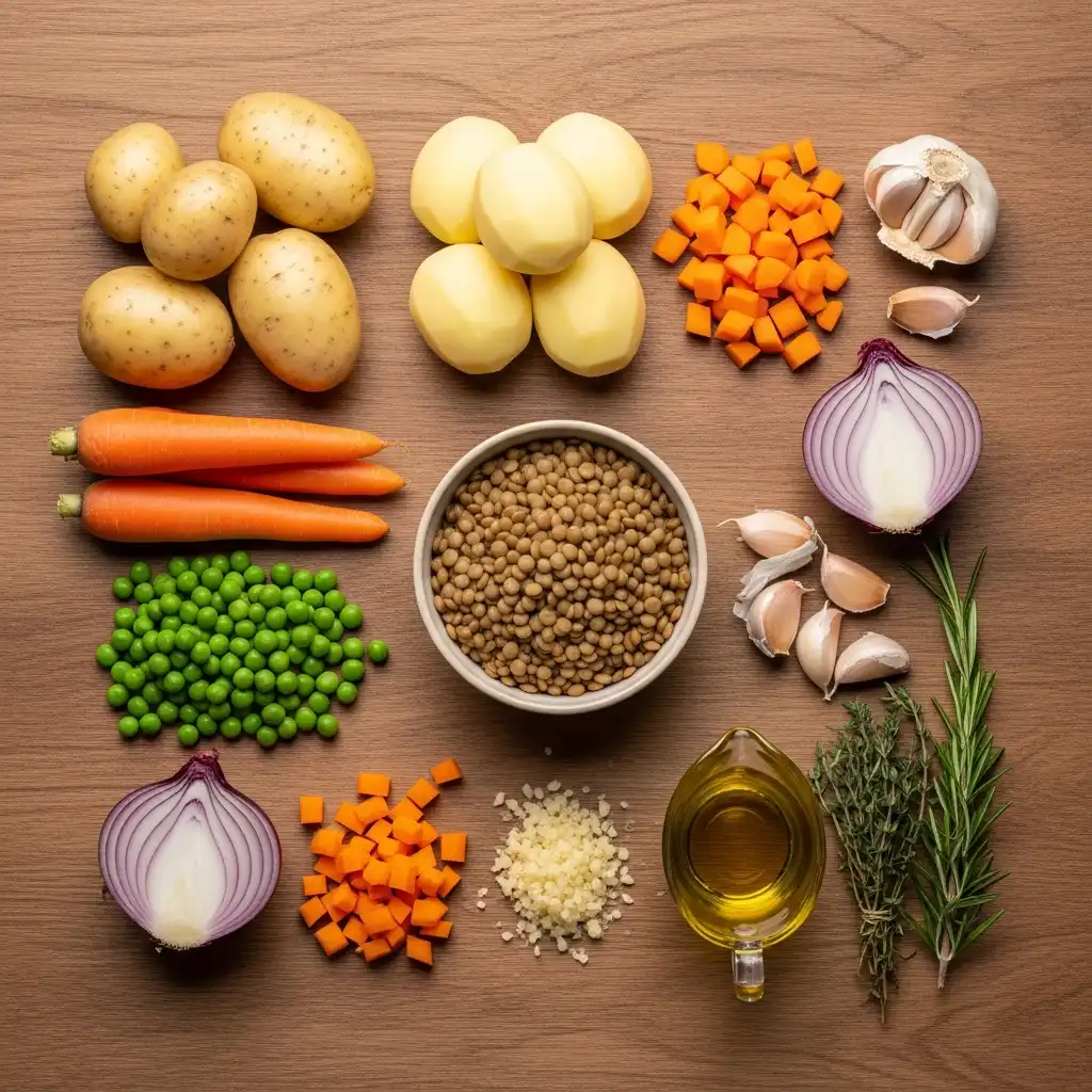 Vegan Lentil Shepherd’s Pie That’s Simple, Savory, and Irresistibly Satisfying 5 Ingredients for vegan lentil shepherd’s pie