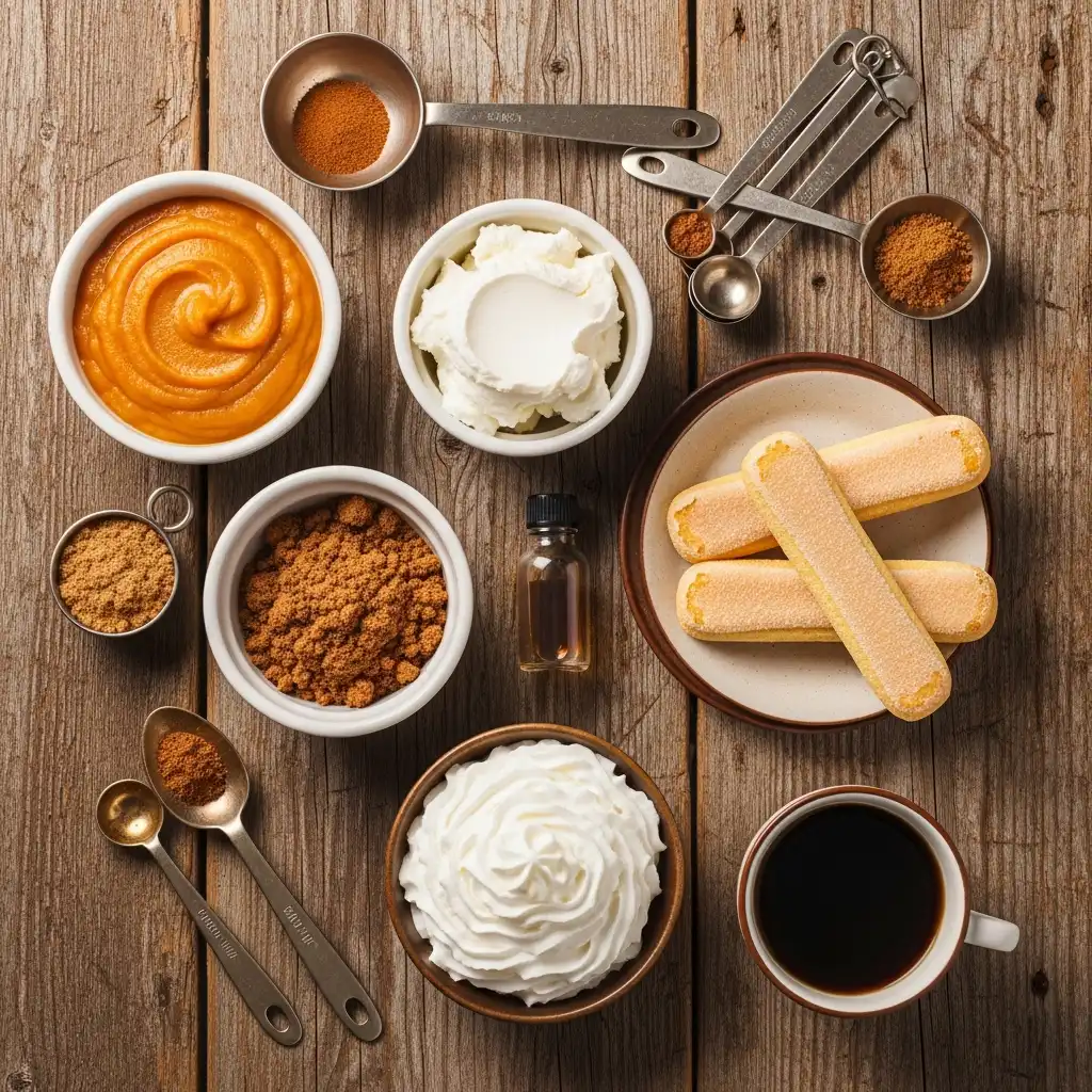 How To Make No Bake Pumpkin Spice Tiramisu Kids Devour 6 : Ingredients for no bake pumpkin spice tiramisu