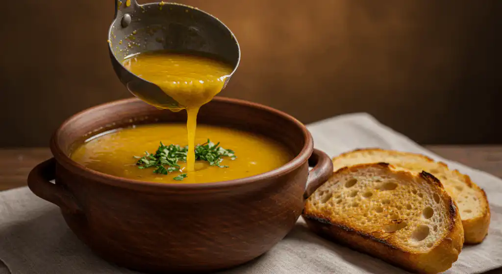 Served quick and easy soups made in 20 minutes in a bowl