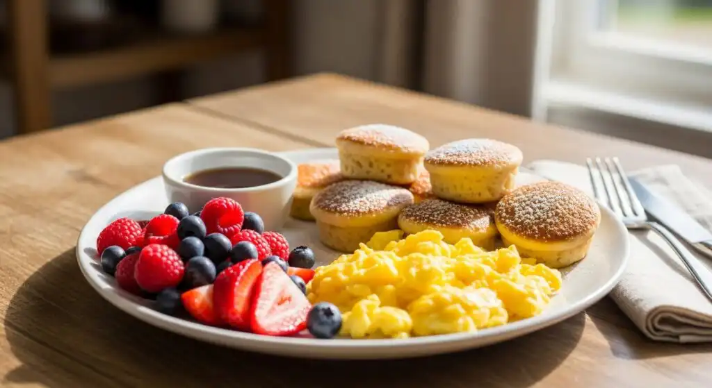 Pancake Mini Muffins That Make Mornings Magical 8 Pancake mini muffins with eggs and berries