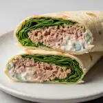 10 minute tuna lunch wrap made with pantry ingredients
