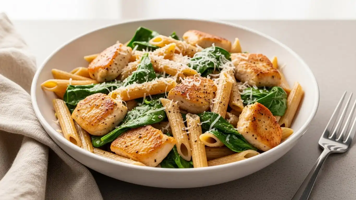 Easy Garlic Parmesan Chicken Pasta