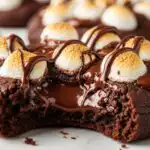 The Best Chewy Hot Chocolate Cookies Ever! 3 Chewy hot chocolate cookie with gooey marshmallows