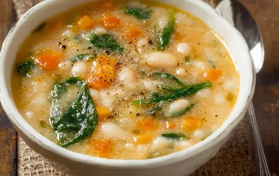 Every Meal, Made Irresistible 8 Bowl of flavor-packed white bean soup topped with fresh herbs and spices