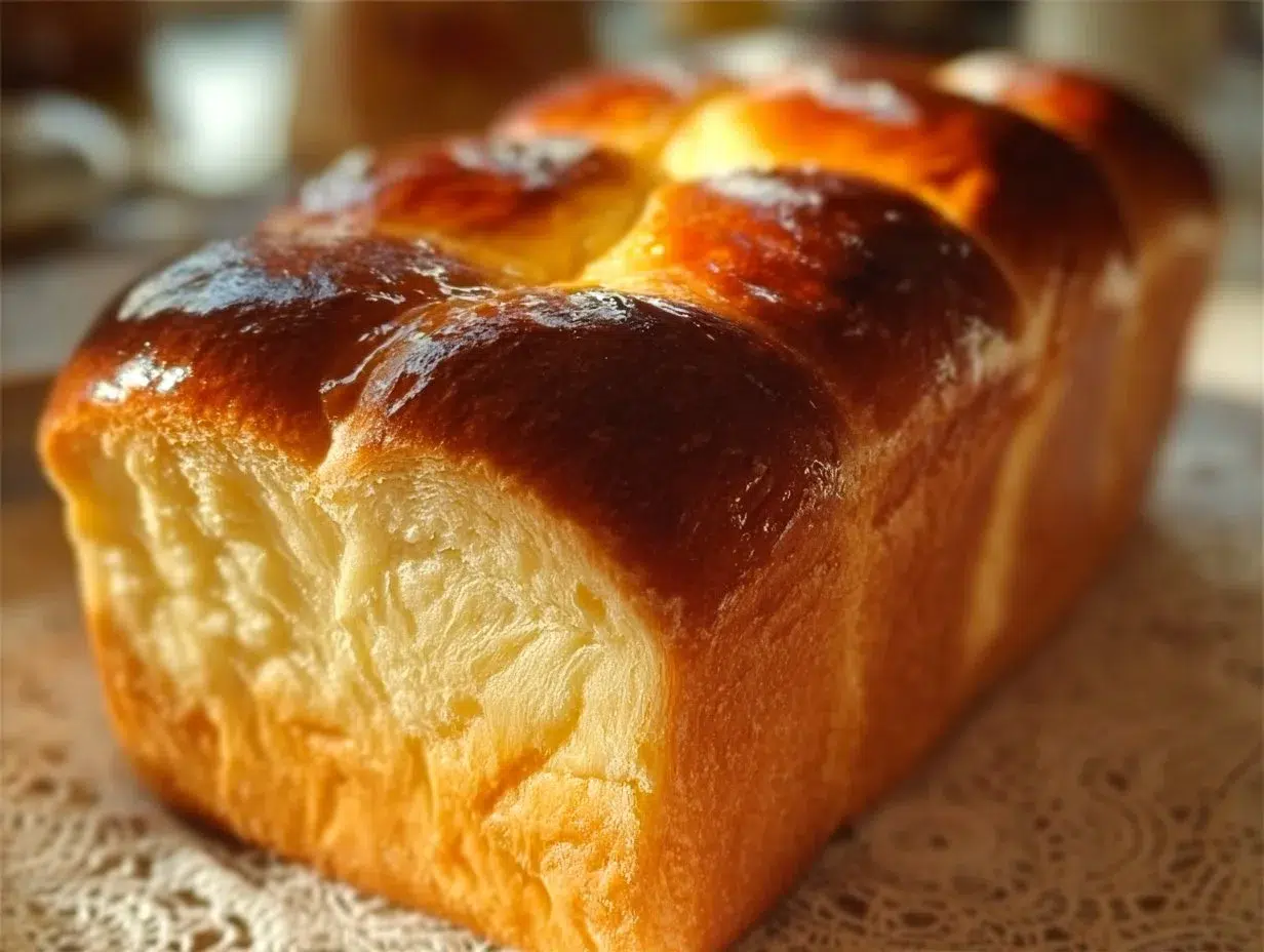 Every Meal, Made Irresistible 10 Slice of easy sweet condensed milk bread on a wooden cutting board
