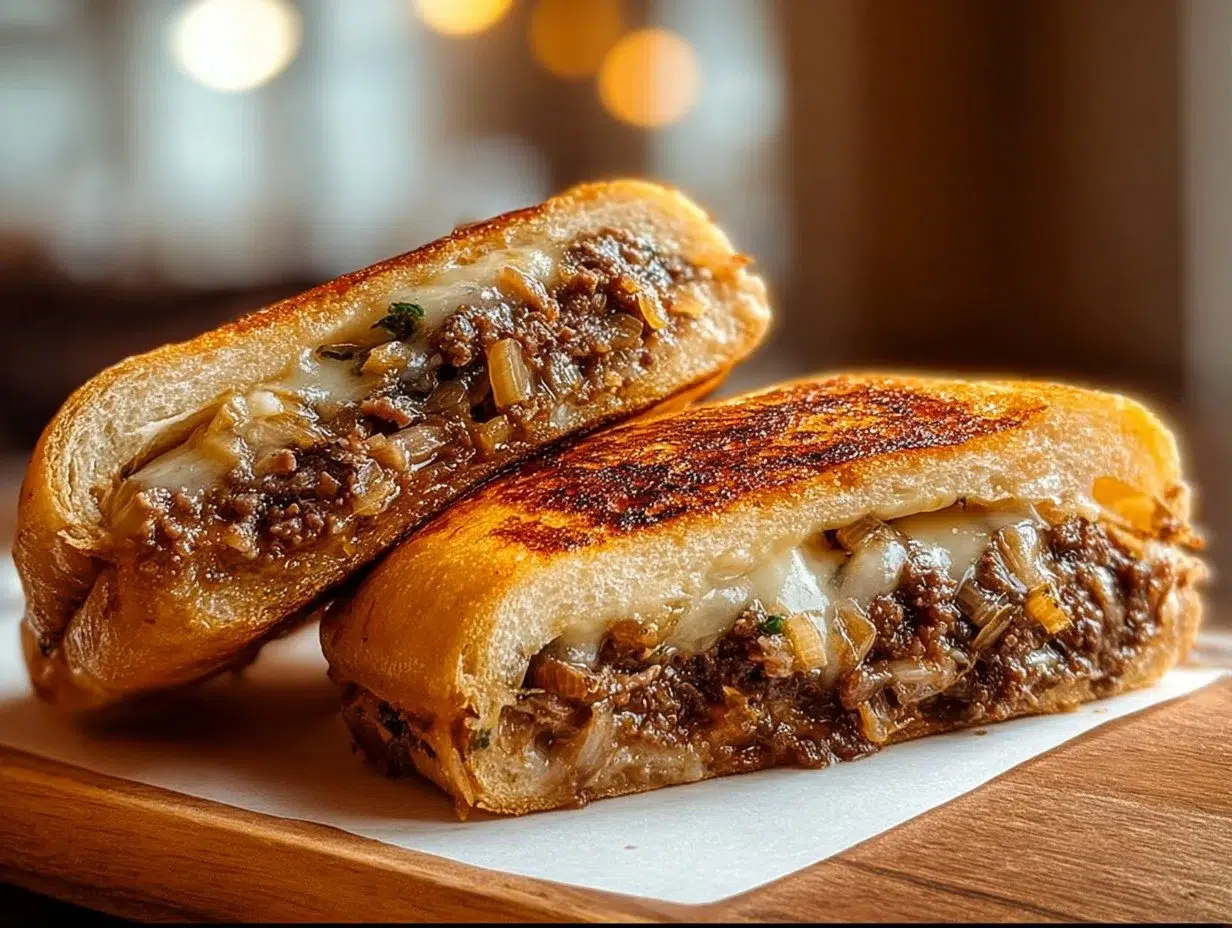 Delicious Kimchi Bulgogi Cheesesteak with vibrant flavors and toppings