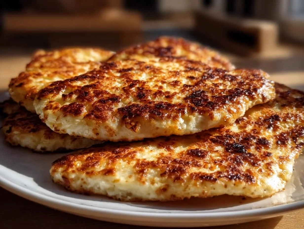 3-Ingredient Cottage Cheese Pizza Crust Recipe with Toppings