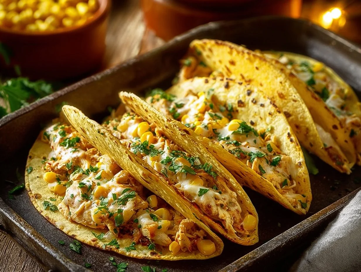 Delicious White Chicken Chili Tacos 4 Corn Tortilla White Chicken Chili Tacos