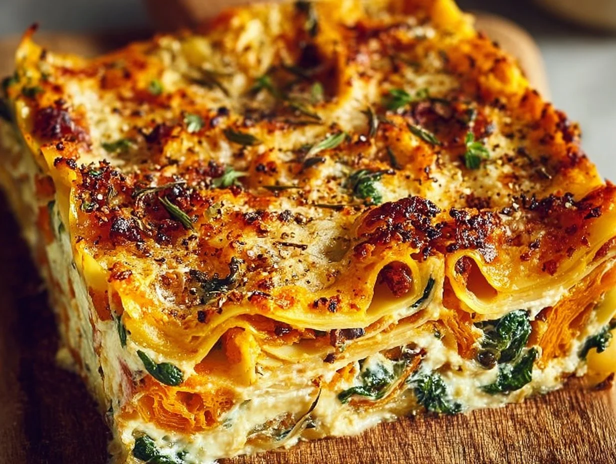 Comforting Butternut Squash and Spinach Lasagna