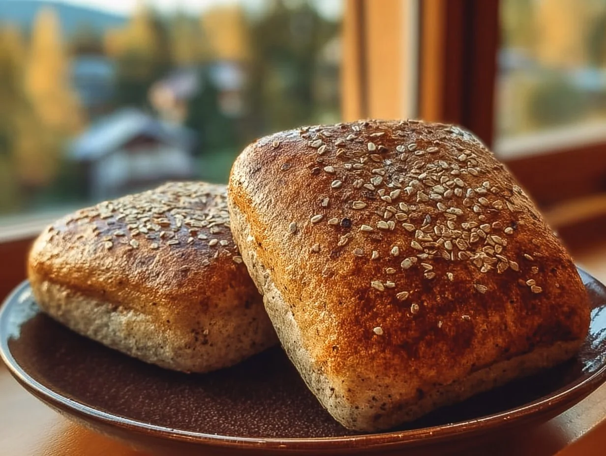 Healthy oat and chia bread freshly baked for nutritious meals.