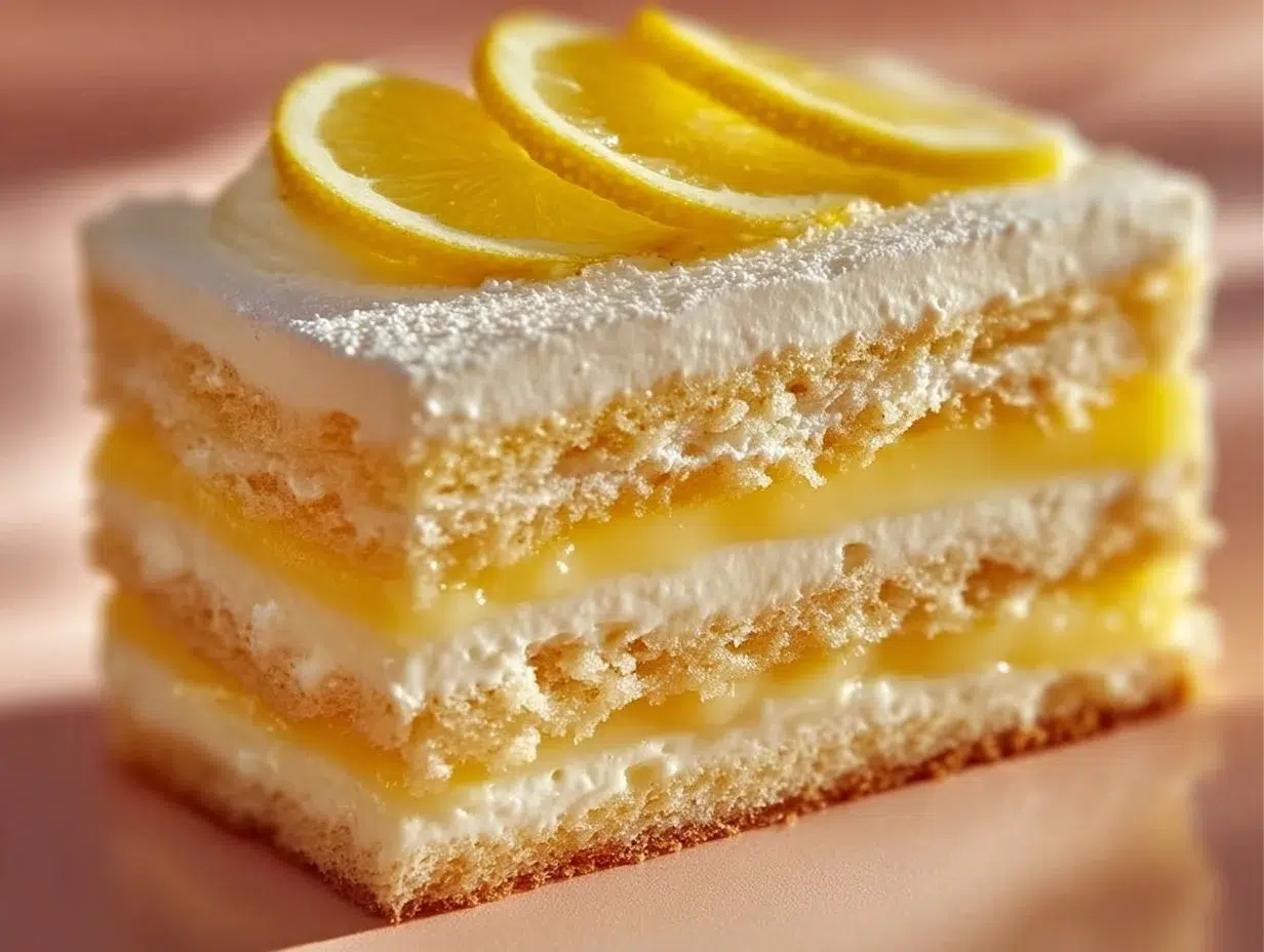 Delicious lemon tiramisu dessert with creamy layers and a zestful lemon flavor