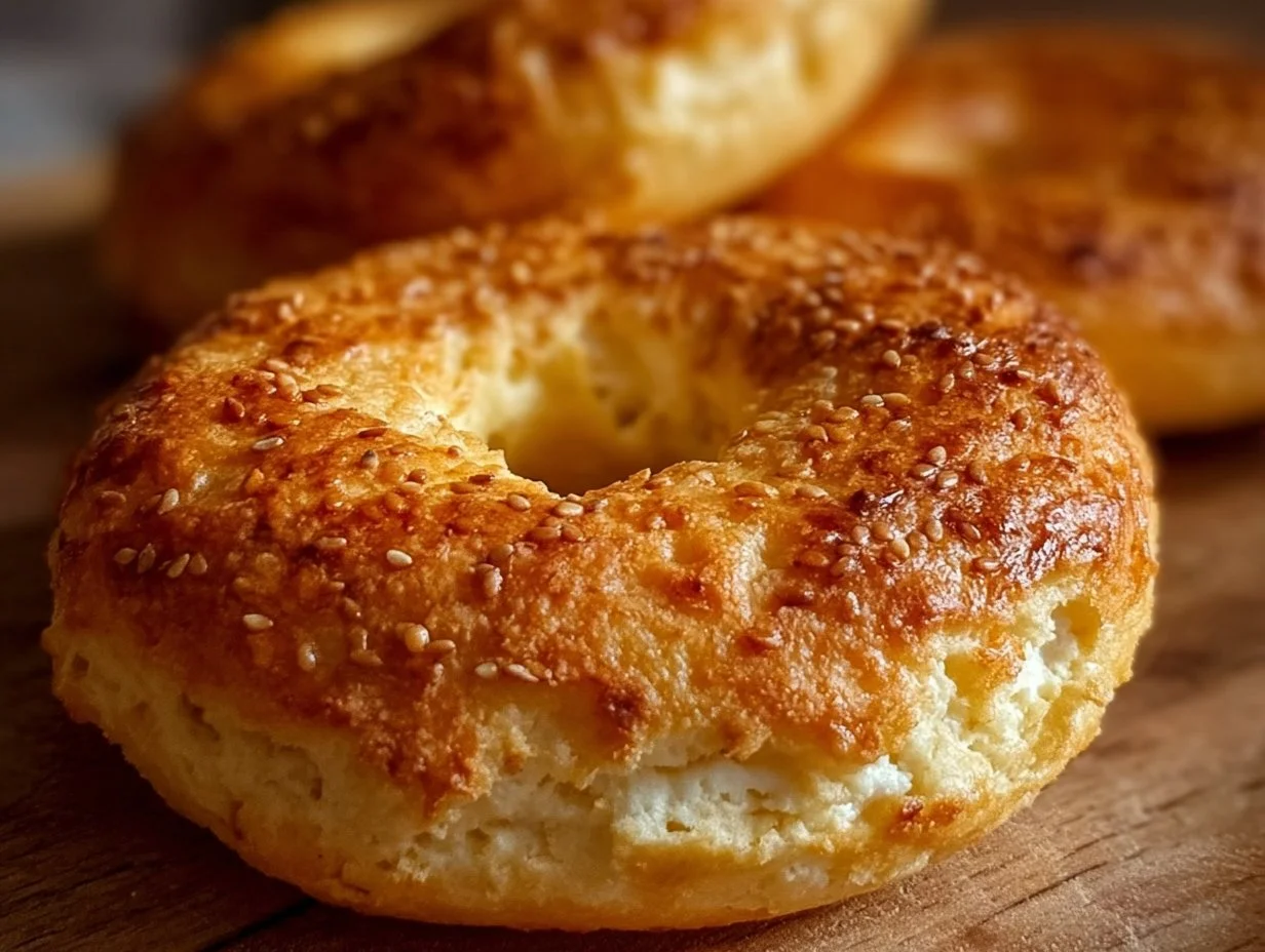 Fluffy Cottage Cheese Almond Flour Bagel