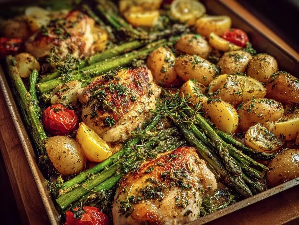 Sheet Pan Garlic Butter Chicken and Veggies