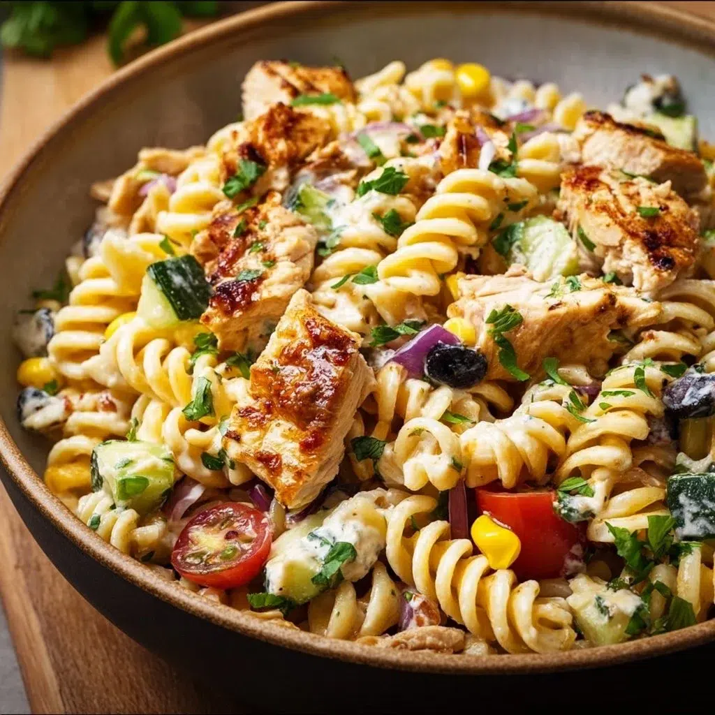 Easy BBQ Chicken Pasta Salad – Perfect for Summer 2 BBQ Chicken Pasta Salad