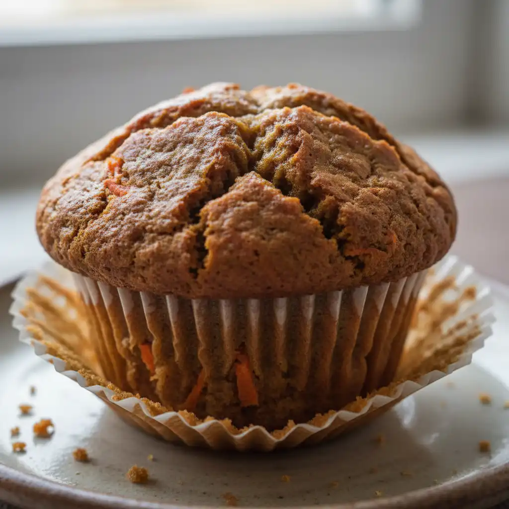 Every Meal, Made Irresistible 9 A close-up of fluffy carrot cake muffins topped with a swirl of cream cheese frosting, ready to be enjoyed.