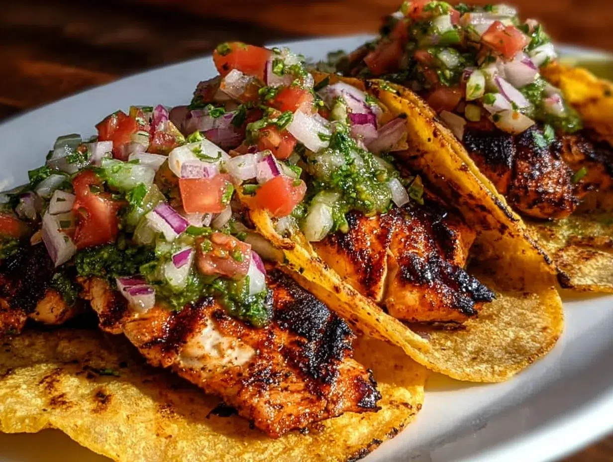 Delicious chicken street tacos recipe with fresh toppings and vibrant flavors.