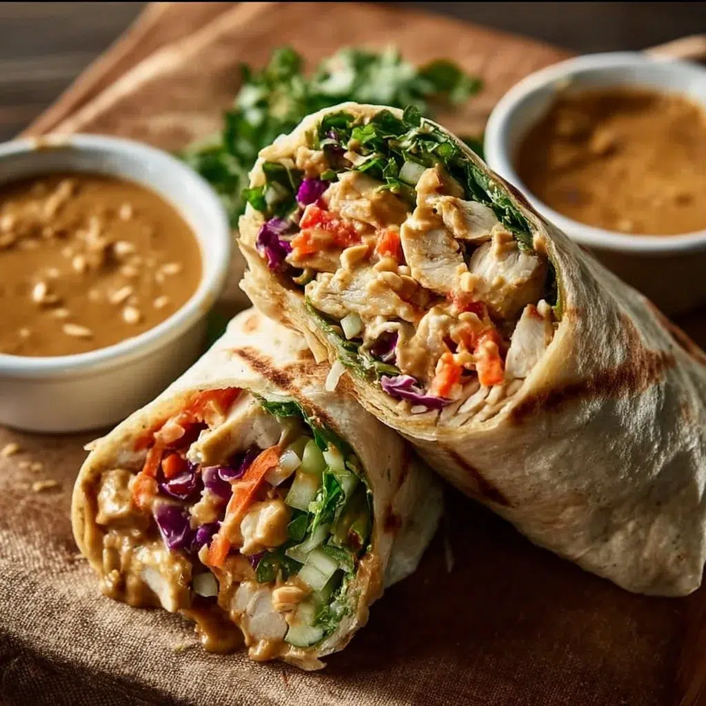 Thai Peanut Chicken Wraps