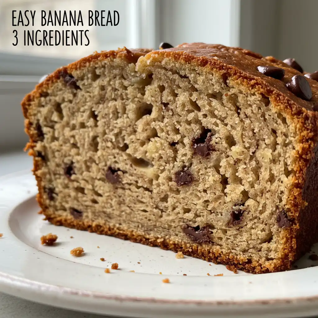 Easy 3-Ingredient Banana Bread with a Brown Butter Swirl