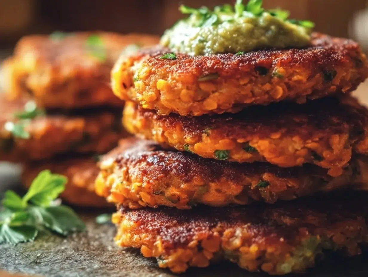 Crispy Sweet Potato and Red Lentil Patties
