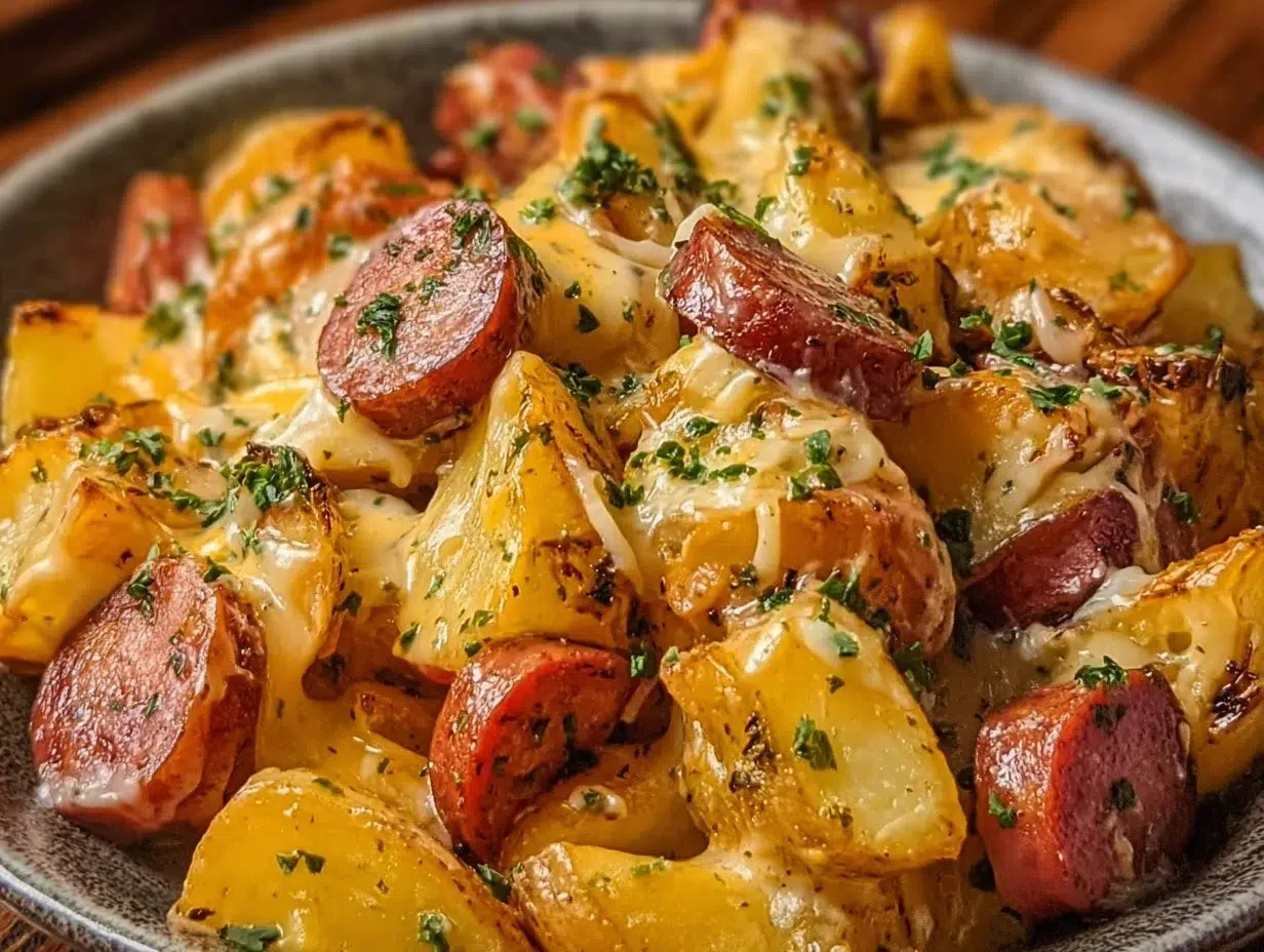Family Cheesy Ranch Potatoes and Smoked Sausage 4 Cheesy Ranch Potatoes and Smoked Sausage