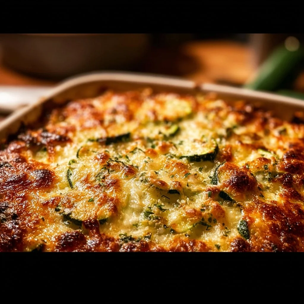 Cheesy Grated Zucchini Casserole