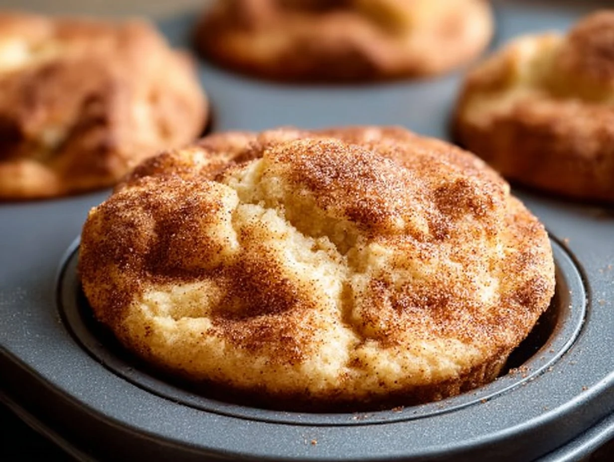 Freshly baked apple cinnamon muffins served on a plate with apples and cinnamon sticks.