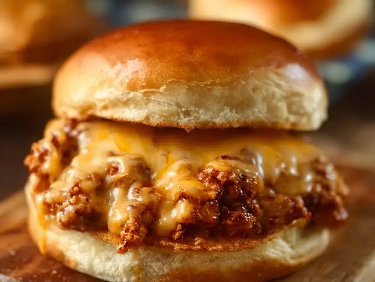 Spicy Cajun Chicken Sloppy Joes served with toppings and side dishes