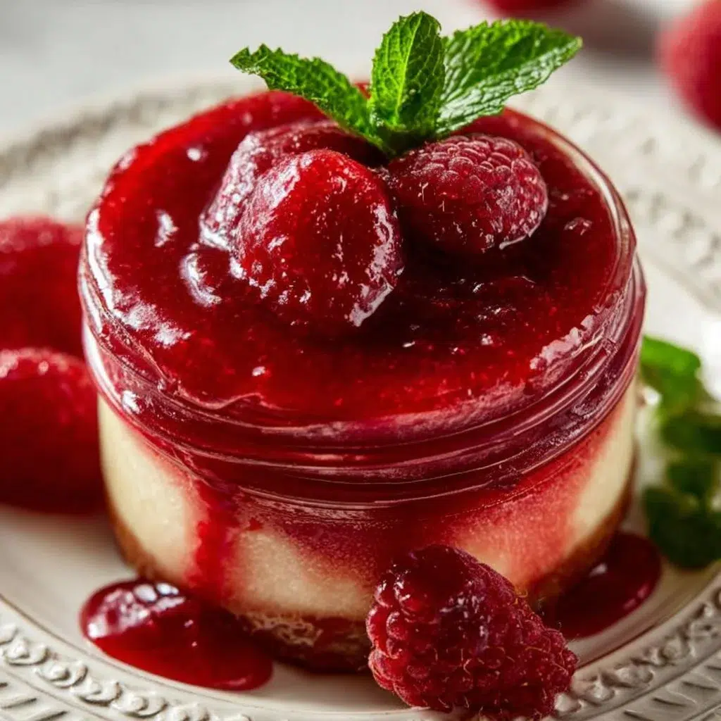 Delicious raspberry dessert sauce ready to enhance your favorite desserts