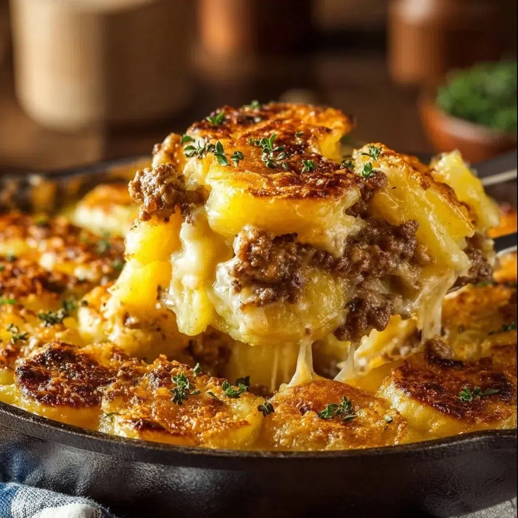 Cheesy Hamburger Potato Casserole