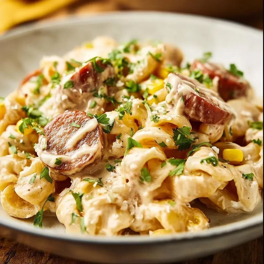 Cream Cheese Smoked Sausage Pasta