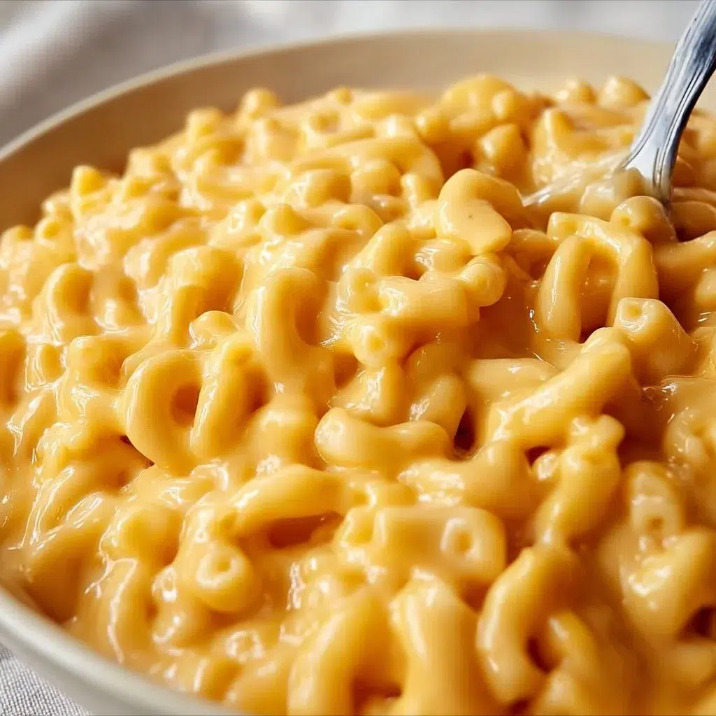 Deliciously creamy classic mac and cheese topped with breadcrumbs