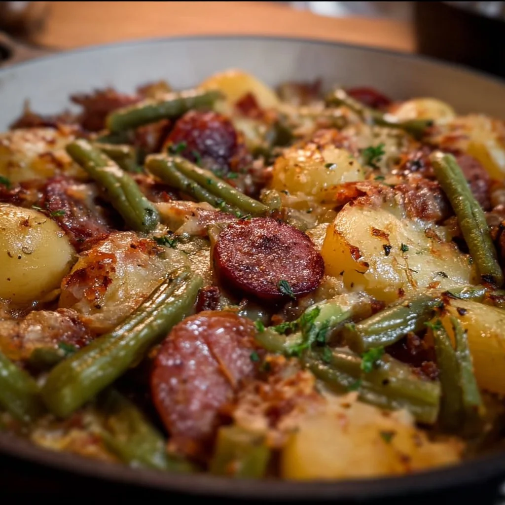 Sausage Green Bean Potato Casserole