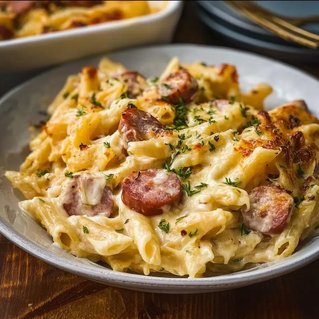 Cheesy Turkey Sausage Pasta Bake 2 Turkey Sausage Pasta Bake