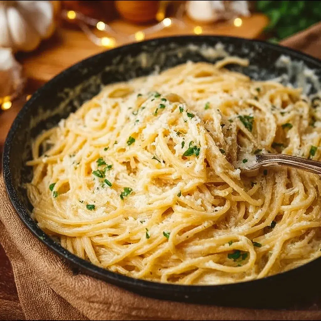 Cheesy Garlic Parmesan Spaghetti