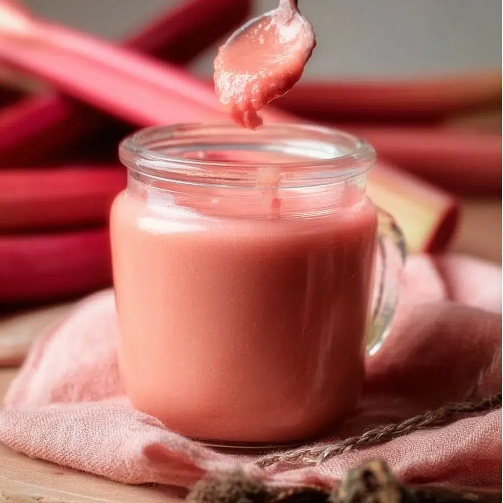 Creamy Rhubarb Curd 2 Rhubarb Curd