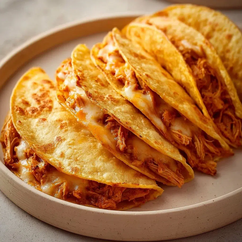 Delicious crispy baked chicken tacos served with fresh toppings