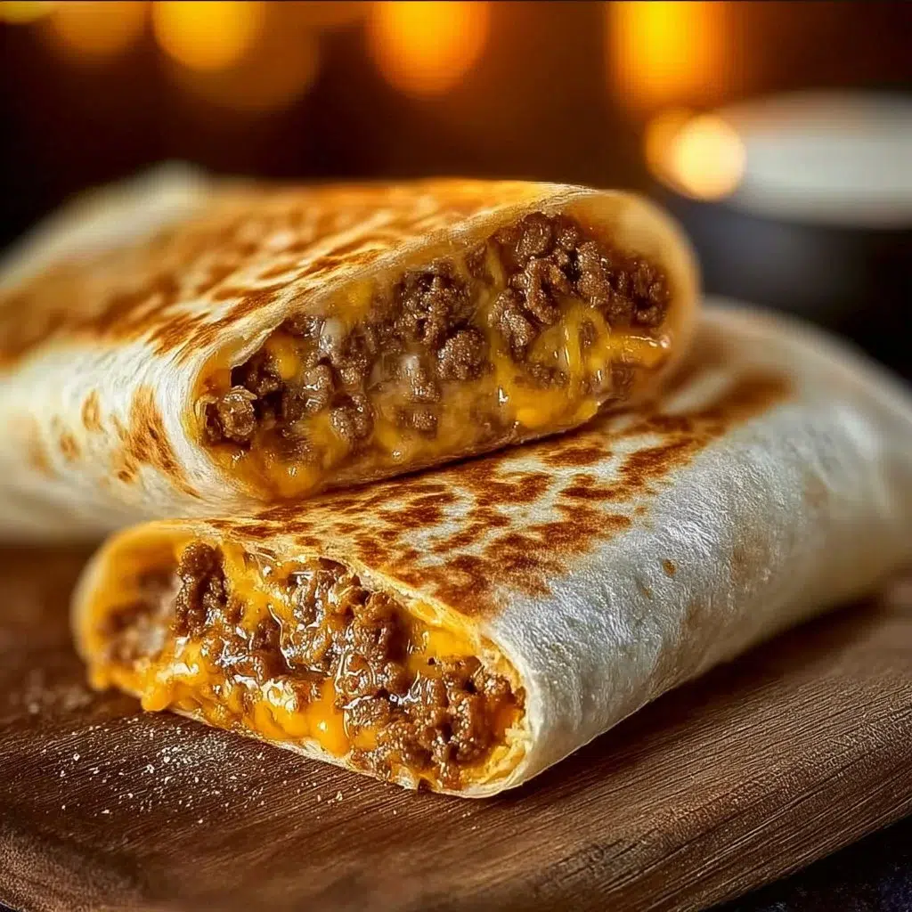 Delicious crispy cheesy burrito wrap filled with flavorful ingredients