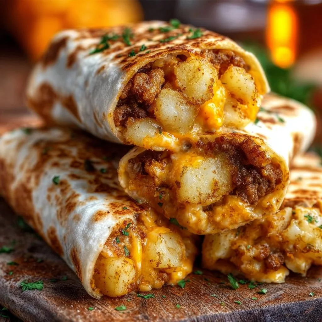 Cheesy Potato Burritos