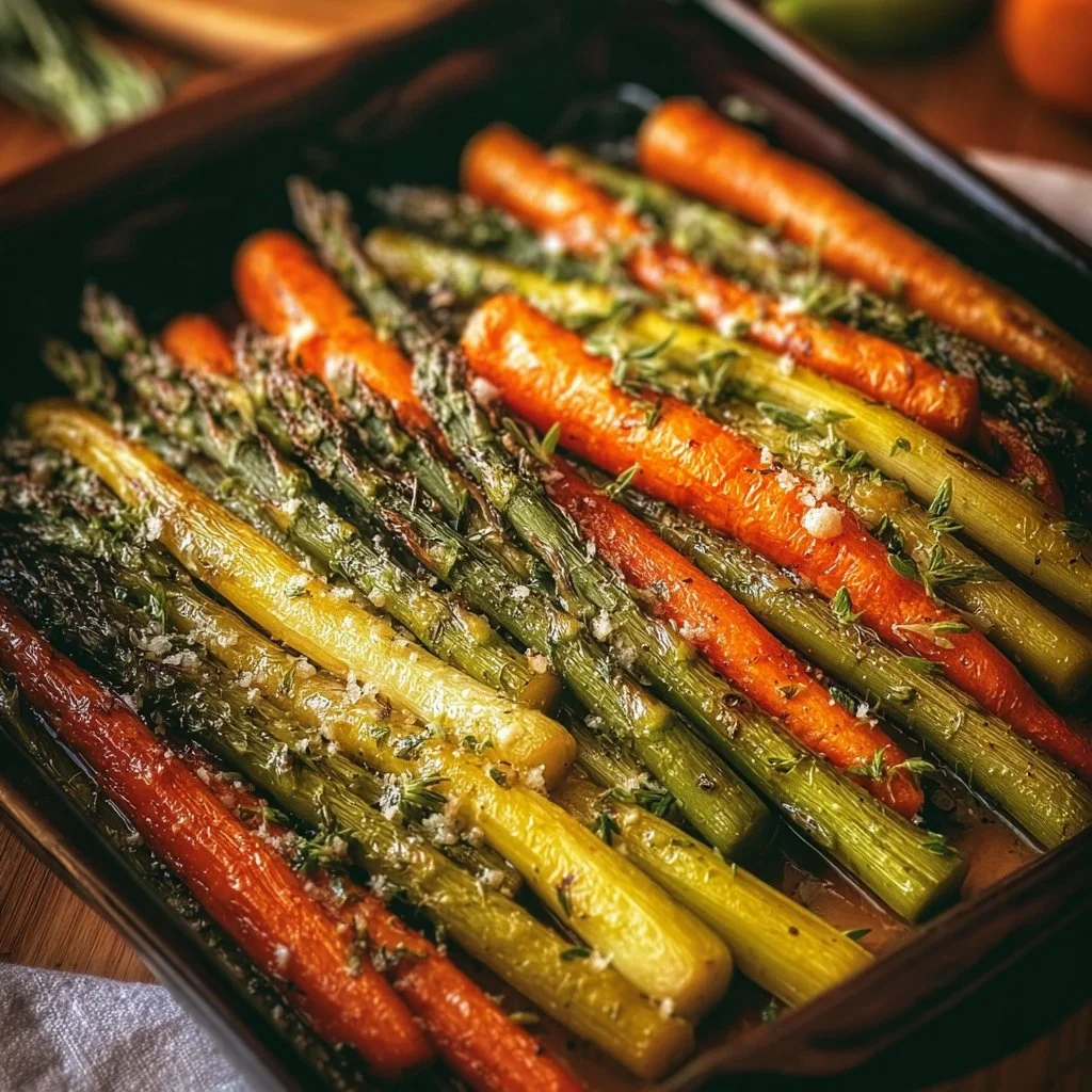 Oven-Roasted Asparagus and Carrot Medley