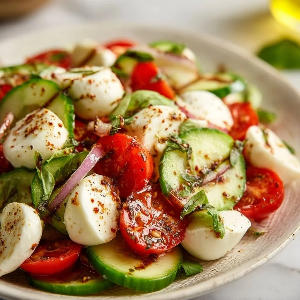 Cucumber Caprese Salad