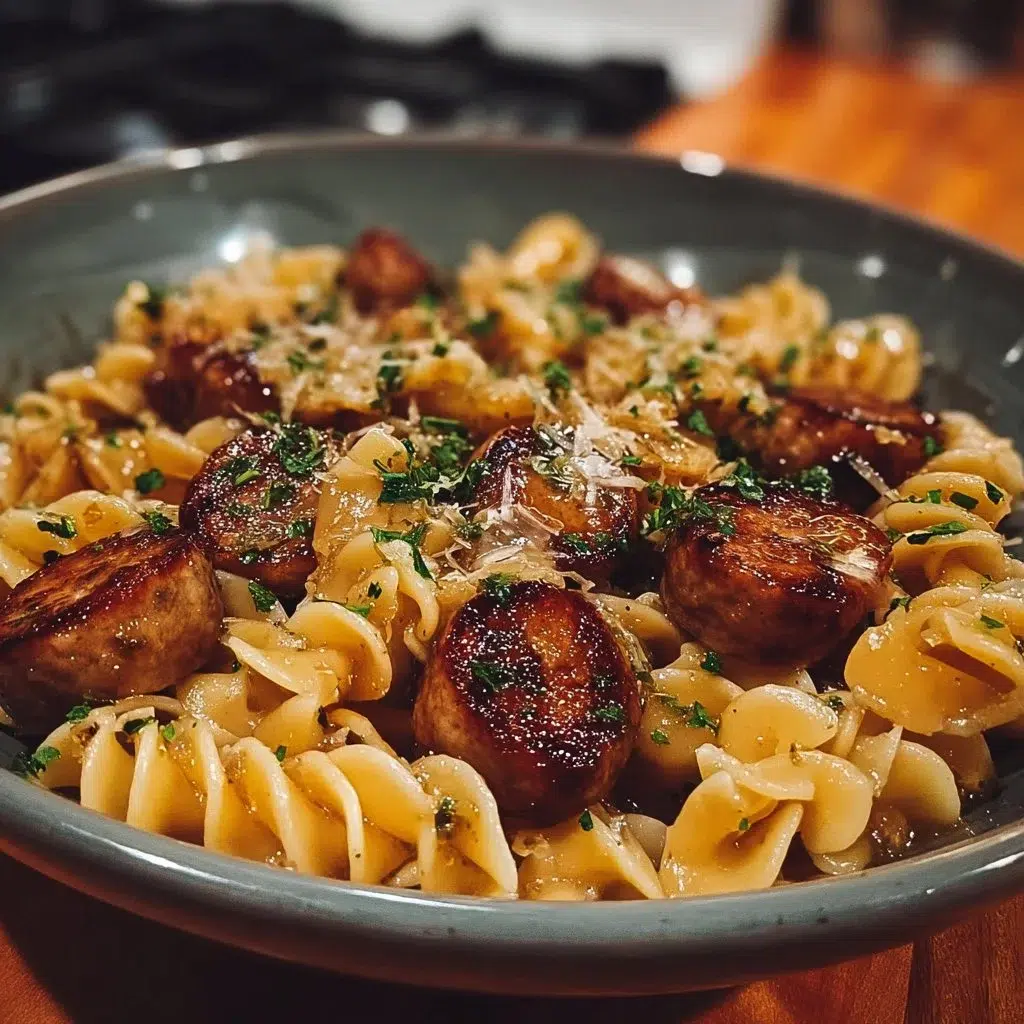 Honey Garlic Sausage Pasta 2 Honey Garlic Sausage Pasta