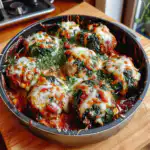 Spinach Mozzarella Meatballs