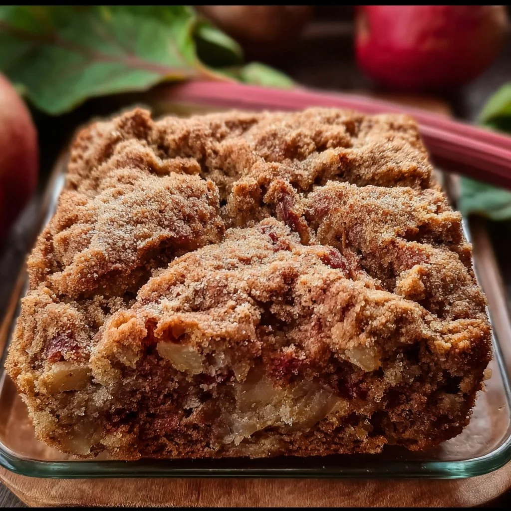 Sourdough Rhubarb Cake