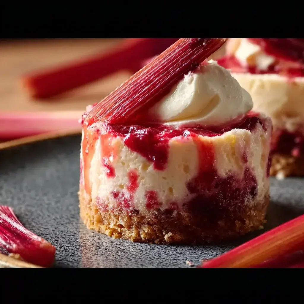 Rhubarb Cheesecake Creams