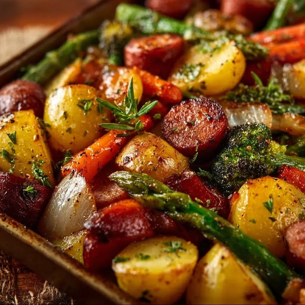 Kielbasa Veggie Sheet Pan Bake