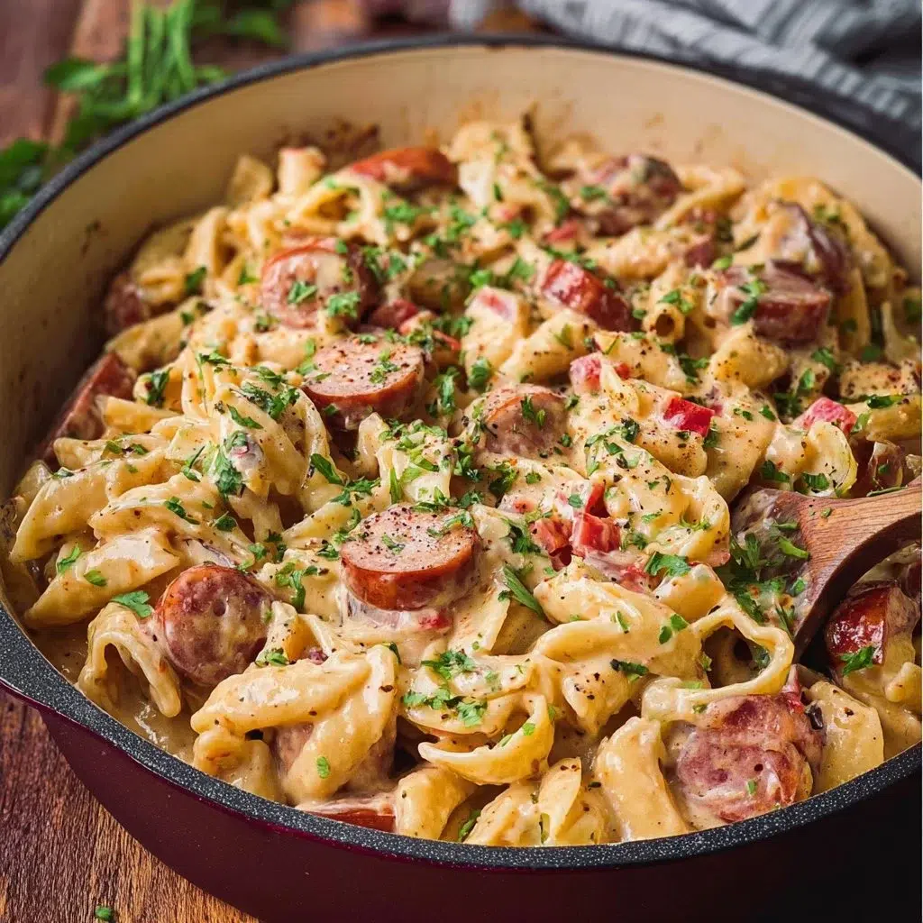One Pot Creamy Kielbasa Pasta