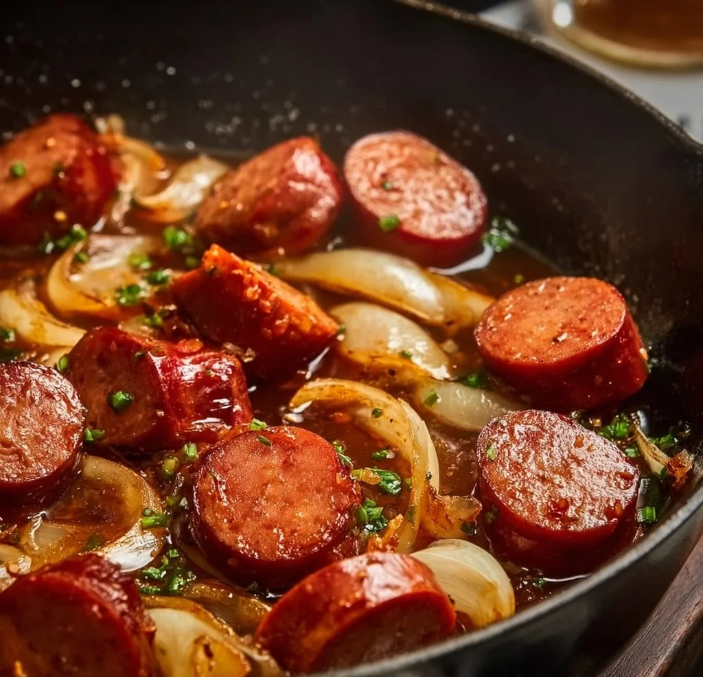 Honey Garlic Kielbasa Skillet
